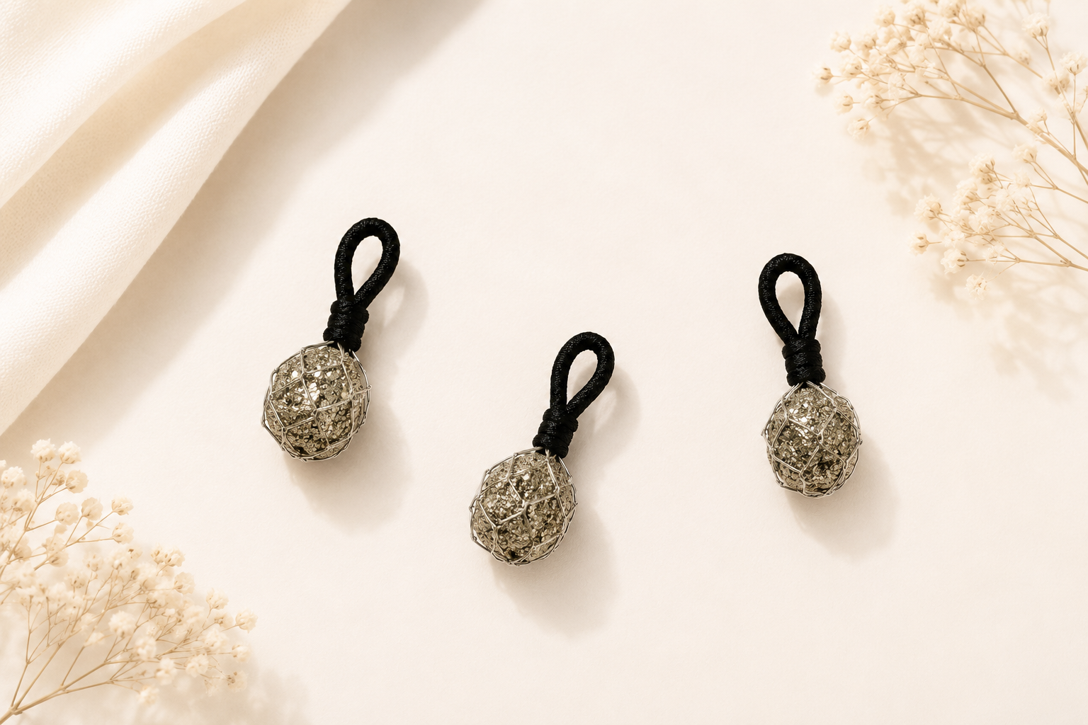 Single Pyrite Key Chain