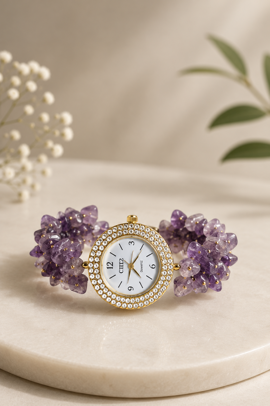 Amethyst Chips Watch